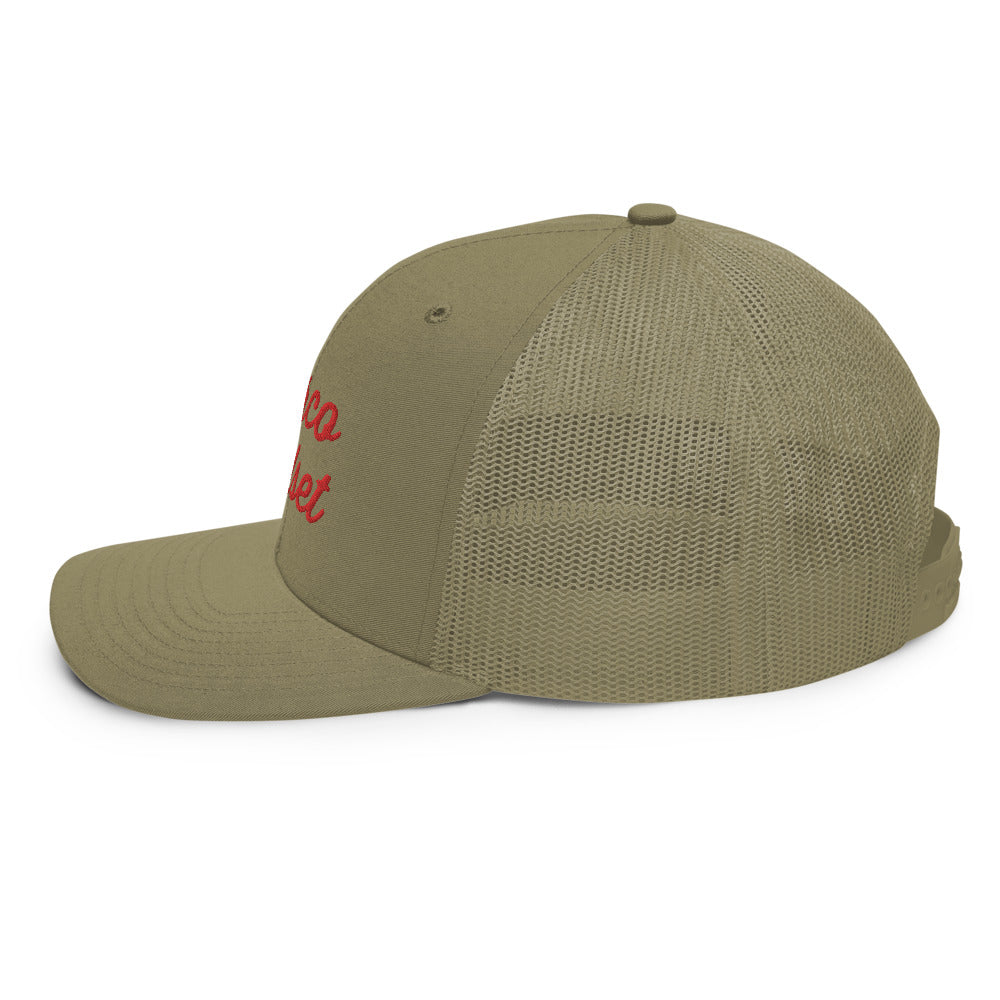 Narco Mindset Red Embroidered Trucker Cap