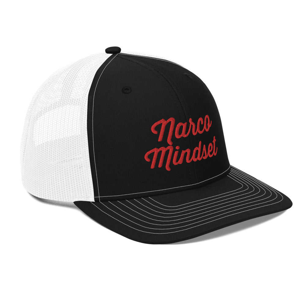 Narco Mindset Red Embroidered Trucker Cap
