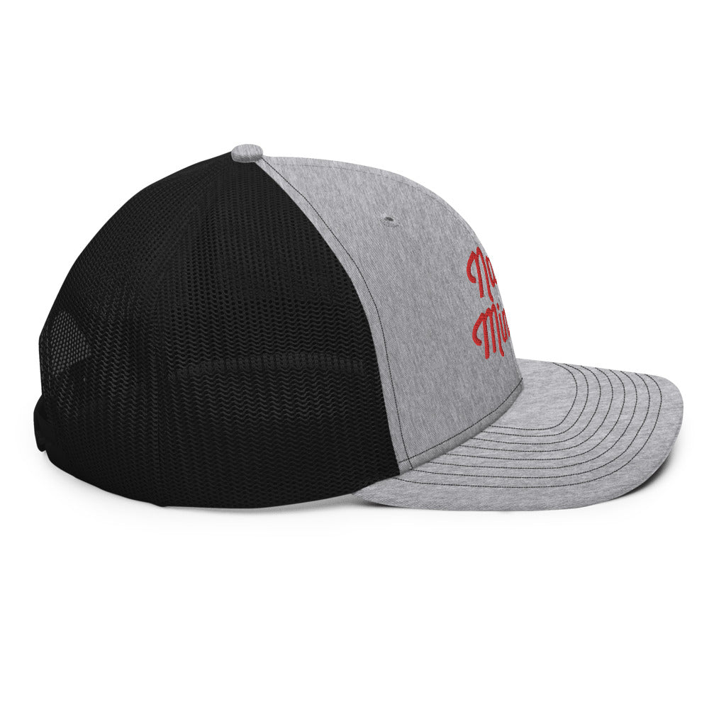 Narco Mindset Red Embroidered Trucker Cap
