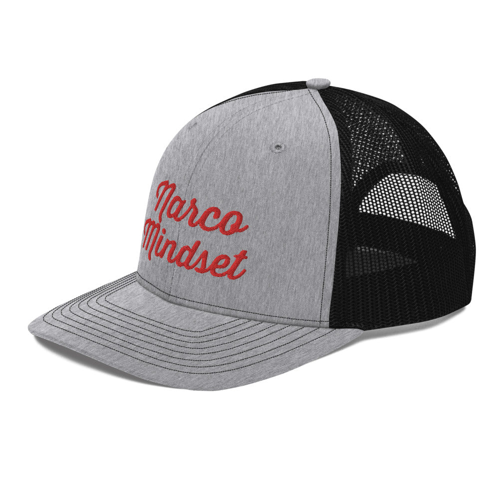 Narco Mindset Red Embroidered Trucker Cap
