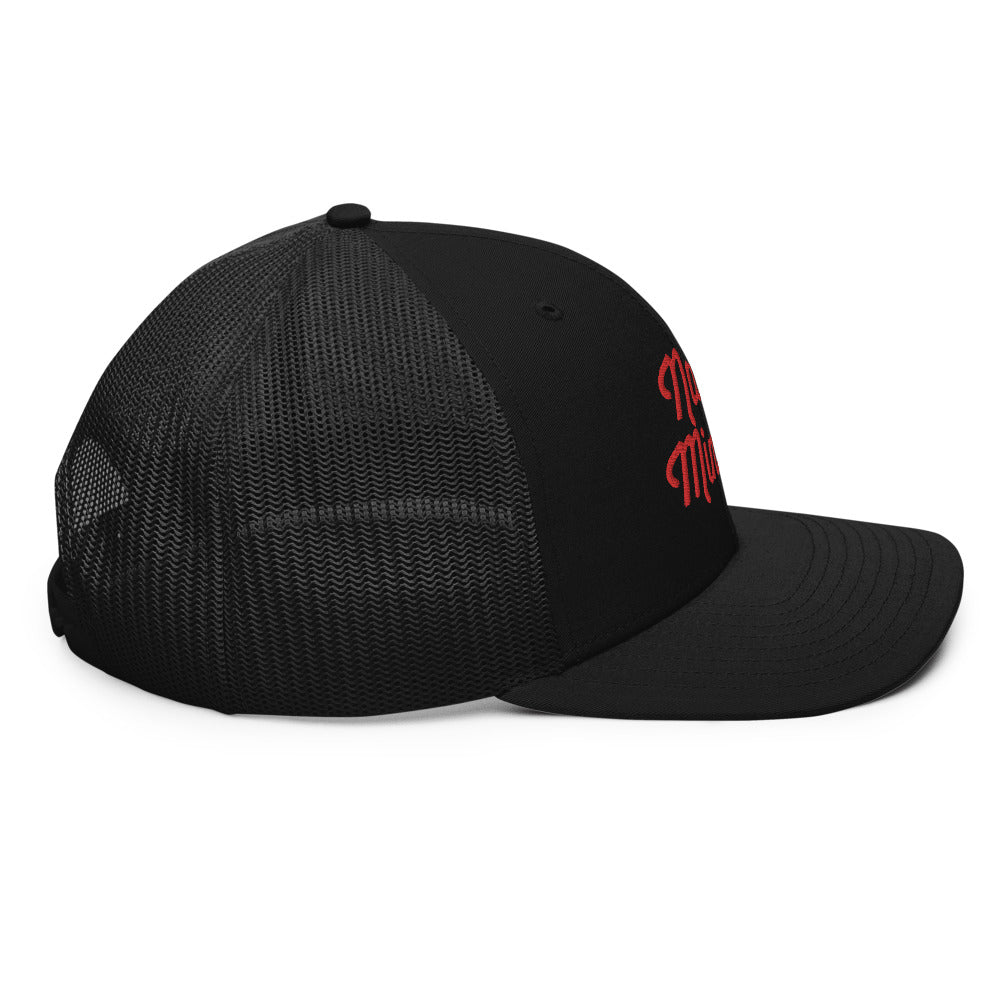 Narco Mindset Red Embroidered Trucker Cap