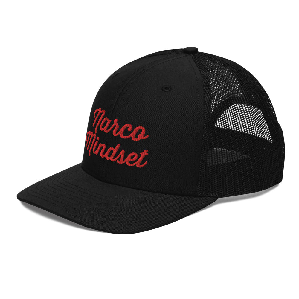 Narco Mindset Red Embroidered Trucker Cap