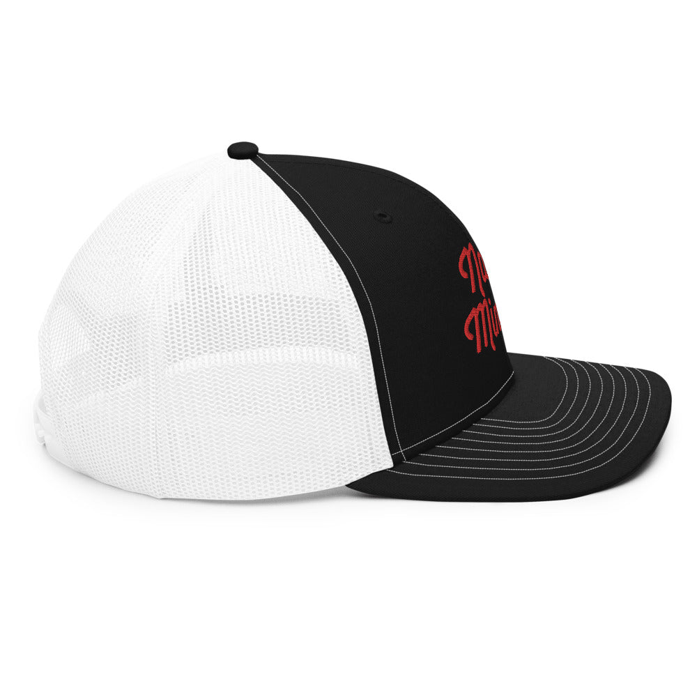 Narco Mindset Red Embroidered Trucker Cap
