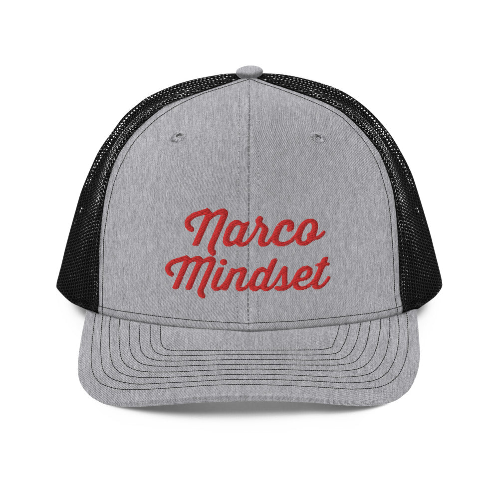 Narco Mindset Red Embroidered Trucker Cap