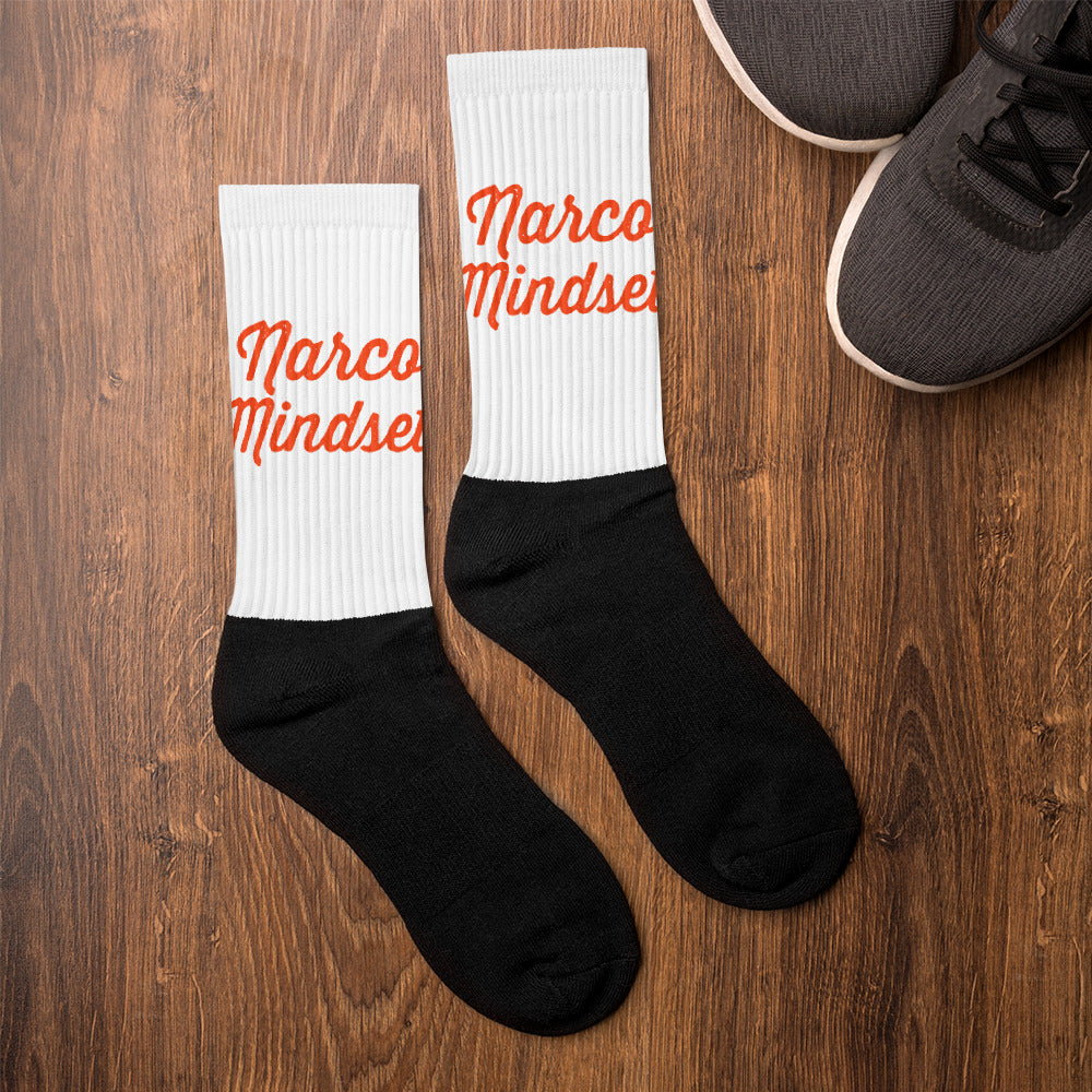 Narco Mindset Red Font Socks