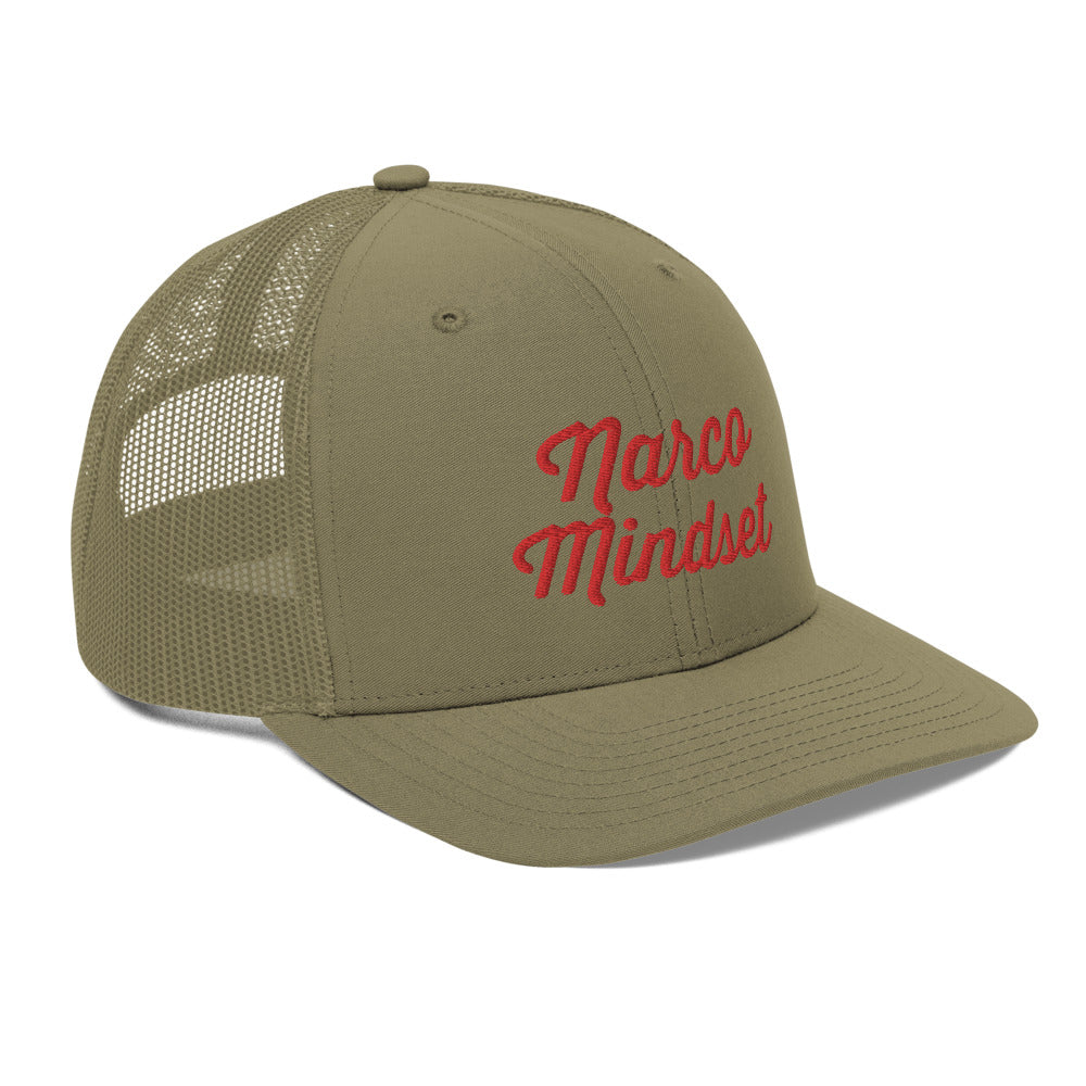 Narco Mindset Red Embroidered Trucker Cap