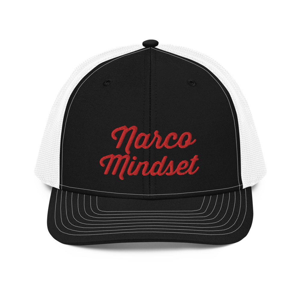 Narco Mindset Red Embroidered Trucker Cap