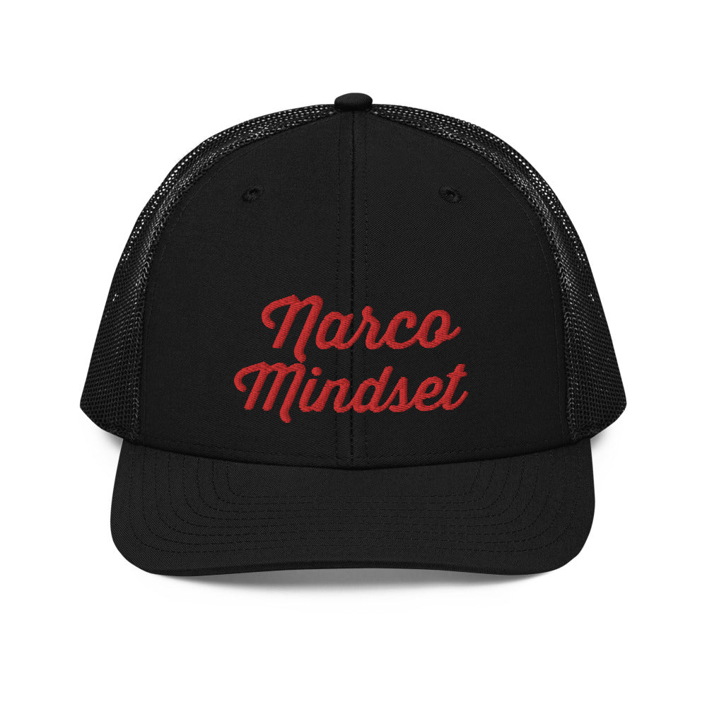 Narco Mindset Red Embroidered Trucker Cap
