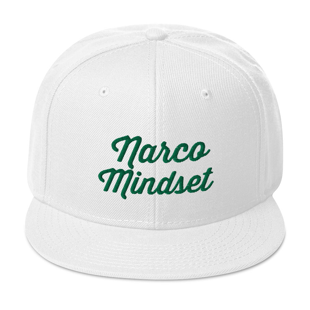 Narco Mindset Green Embroidered Snapback Hat