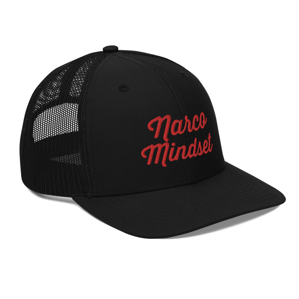 Narco Mindset Red Embroidered Trucker Cap