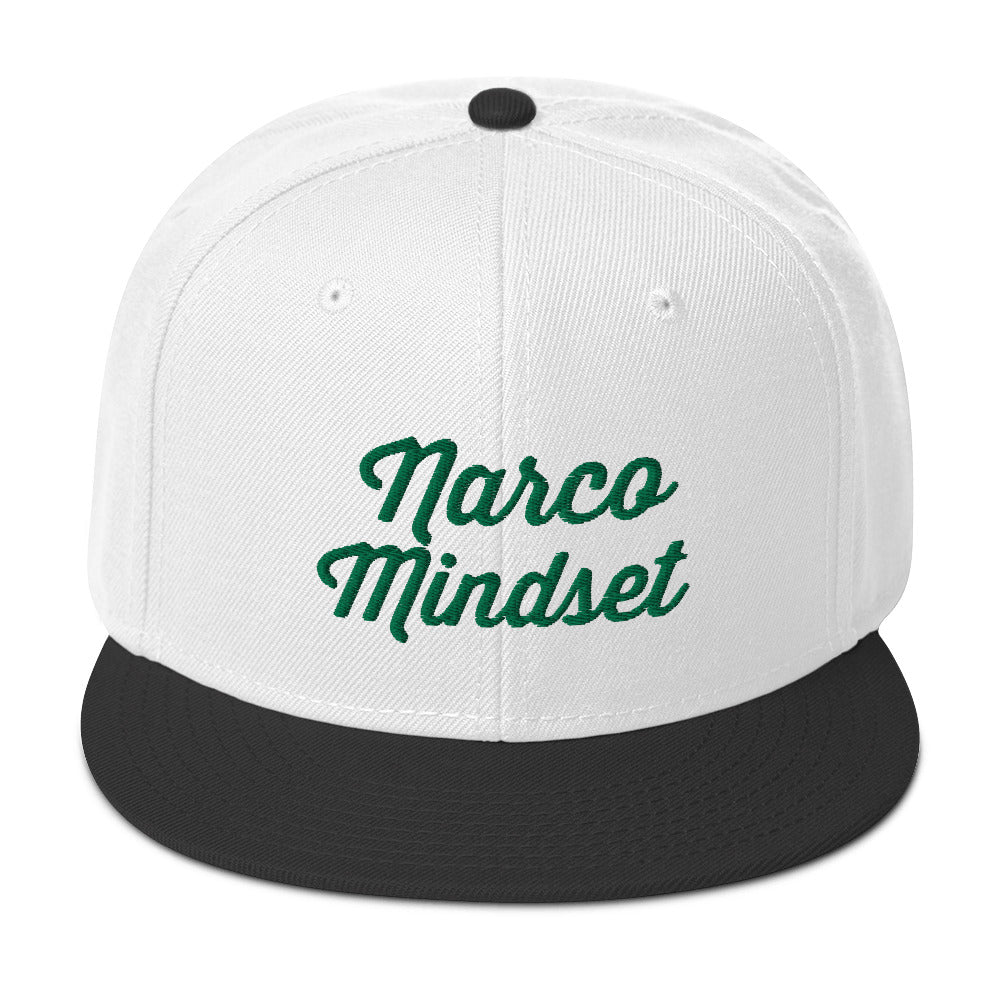 Narco Mindset Green Embroidered Snapback Hat