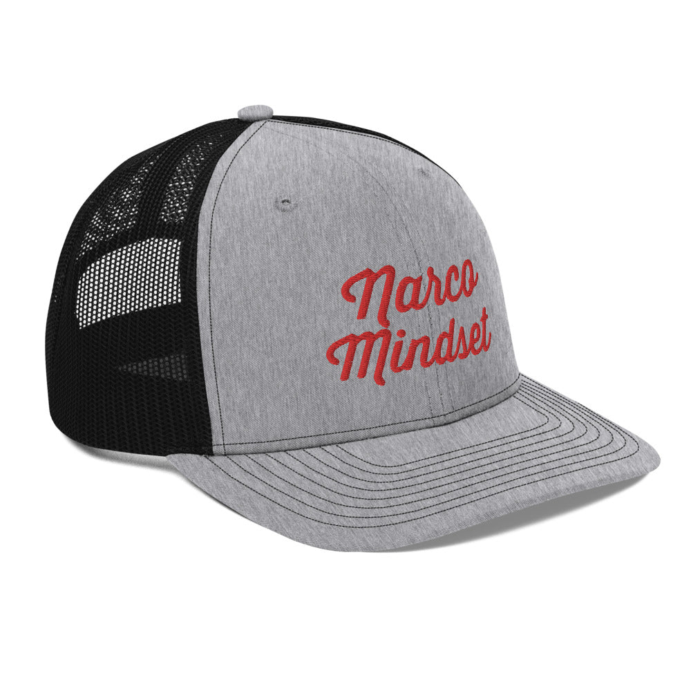 Narco Mindset Red Embroidered Trucker Cap