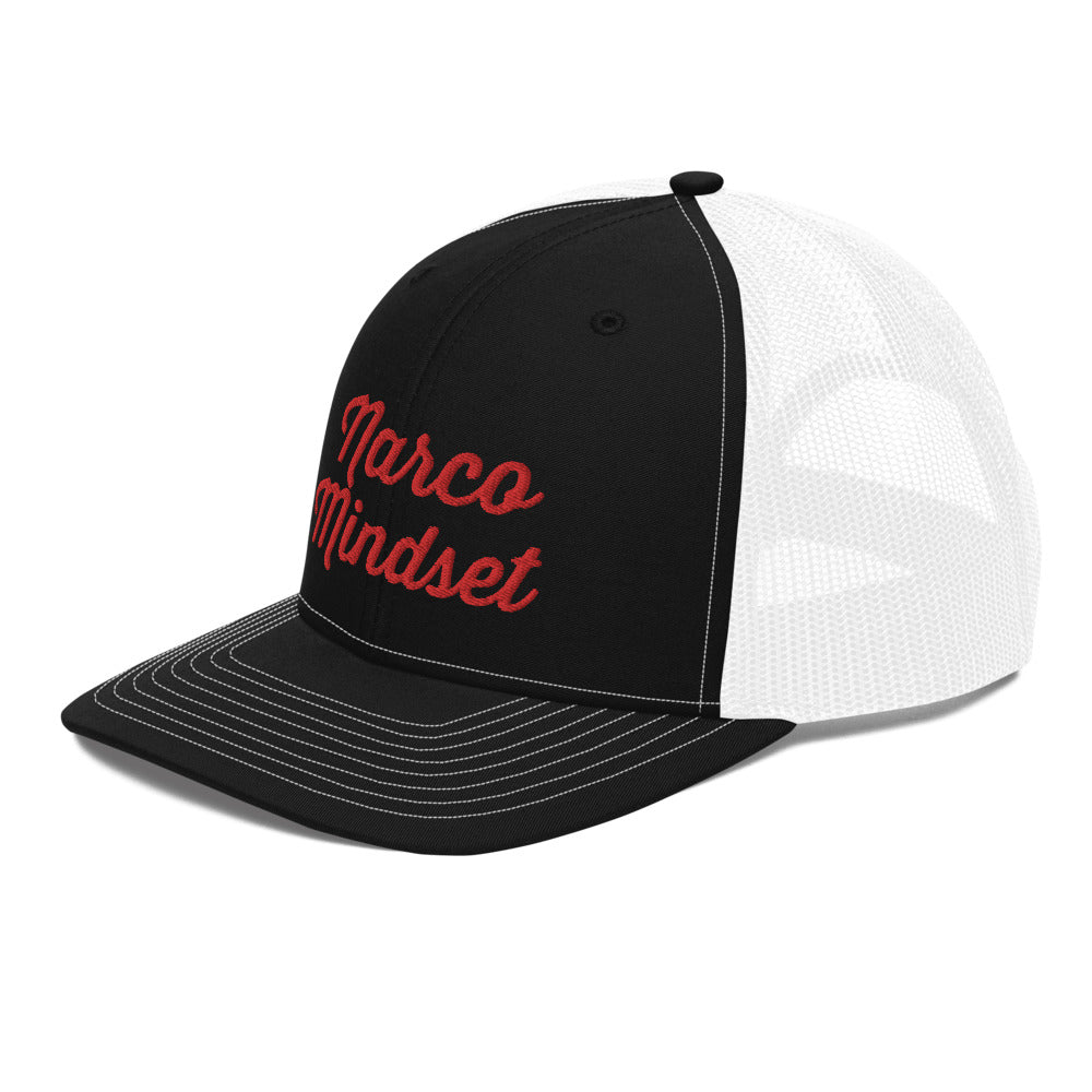 Narco Mindset Red Embroidered Trucker Cap